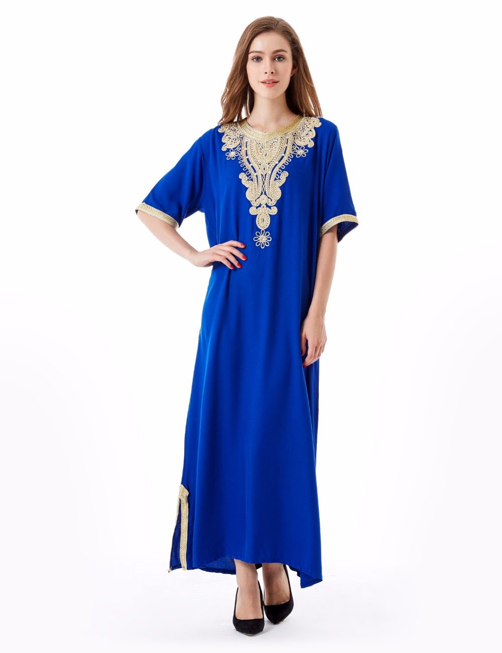 2018 women islamic clothing long dubai jalabiya dress moroccan