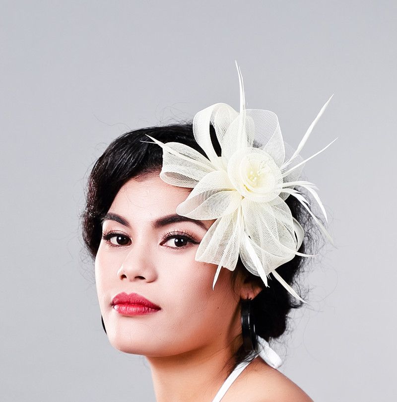 Women Fancy Feather Fascinator Hat 