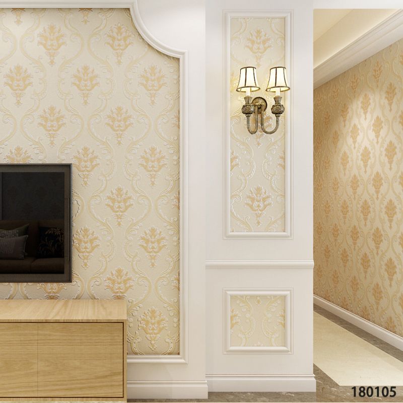 3d luxury thick pvc wallpaper sticker european bedroom wallpaper