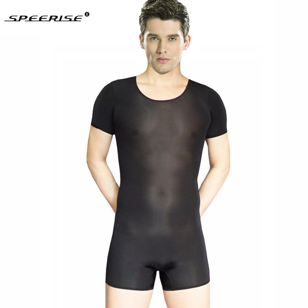 2018 SPEERISE Men One Piece Basic Unitard Adult Ballet Short Sleeve