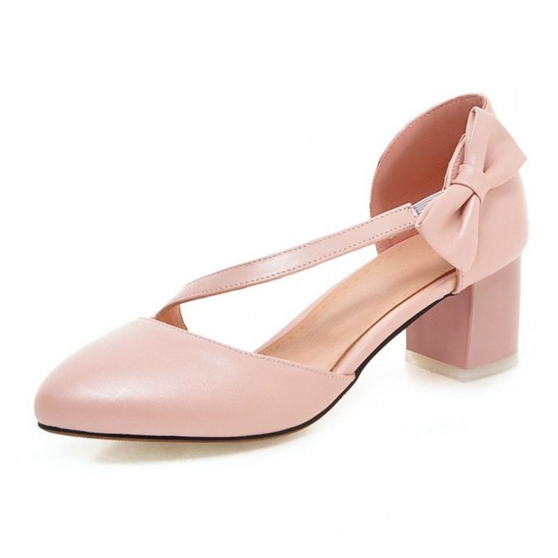 chaussure rose talon carre