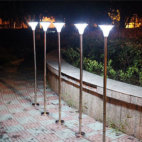 2018 Led Solar Garden Lights 150cm 24leds Stainless Steel Acrylic 2018 Led Solar Garden Lights 150cm 24leds Stainless Steel Acrylic Outdoor Waterproof Power Path Landscape Lamps Stairway Home Lighting In Yard From