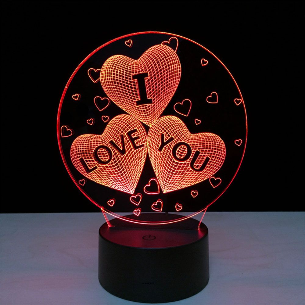 2018 wholesale valentines day gifts night light hearts 3d table ... Vildmarksbad brugt