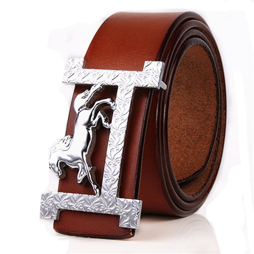designer belt with h buckle