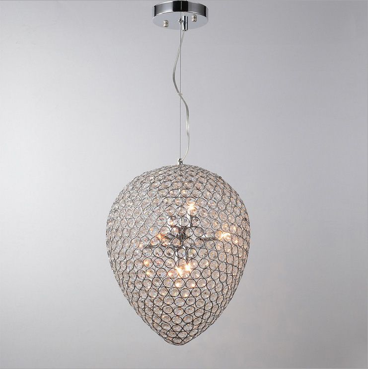 Egg Pendant Lamp Crystal Beaded Modern Chandelier Hanging Lights Luxury Lamparas Colgantes for