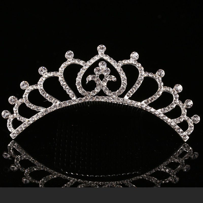 2021 Trendy 10 Styles Cheapest Shining Rhinestone Crown Girls Bride