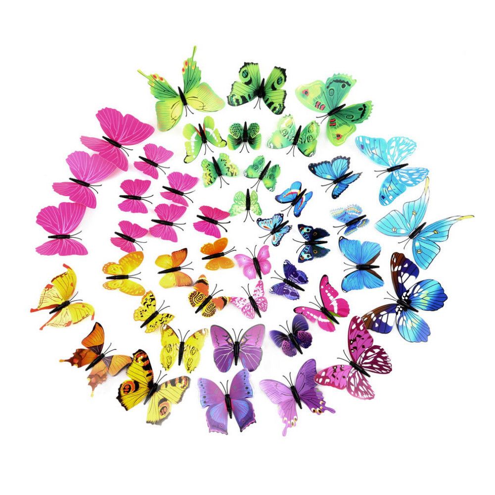 Diy 3d Butterfly Wall Stickers Home Decor For Living Room Bedroom