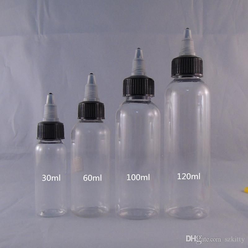 30ml 60ml 120ml pet transparent vape juice unicorn dropper bottles bottle size