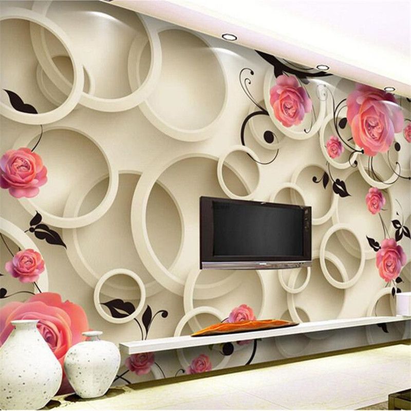 Großhandel Großhandels 3D Fototapete 3d Rose Kreis Fantasie Blumen ... Großhandel Großhandels 3D Fototapete 3d Rose Kreis Fantasie Blumen ...