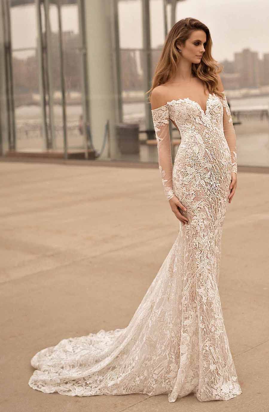 Long Sleeves Off The Shoulder Wedding Dresses 2018 Berta Bridal ...