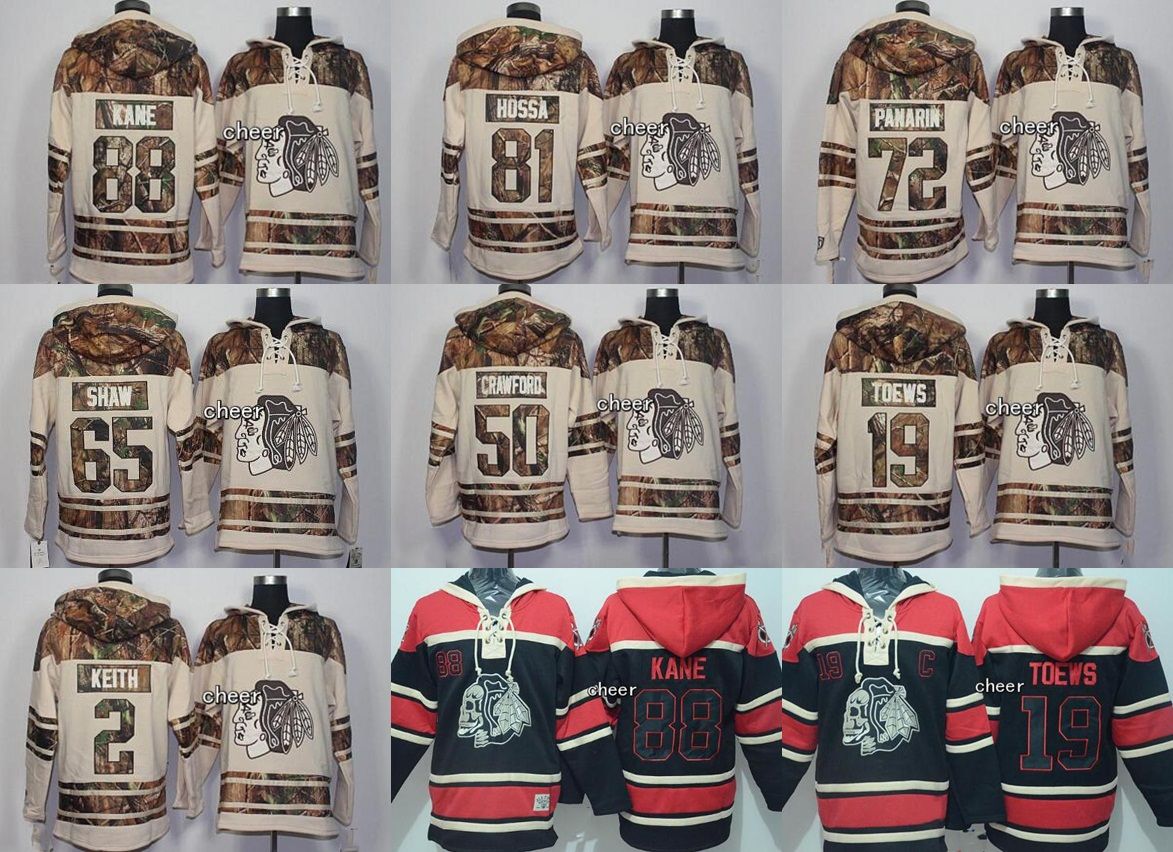 2020 2016 Men'S Women'S Kids' Chicago Blackhawks Hoodie Hockey Camo Black 88 Kane 81 Hossa 72 