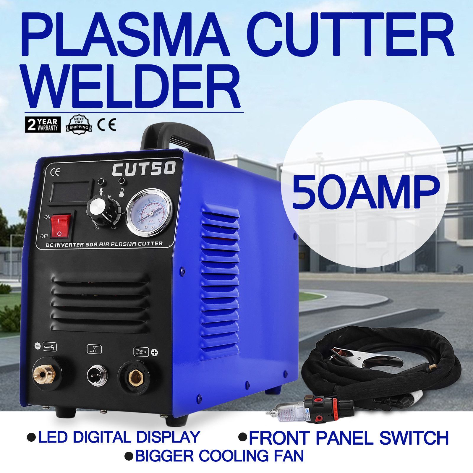 2019 VEVOR Plasma Cutter 50A 110V Tig Stick Welder CUT50 Inverter