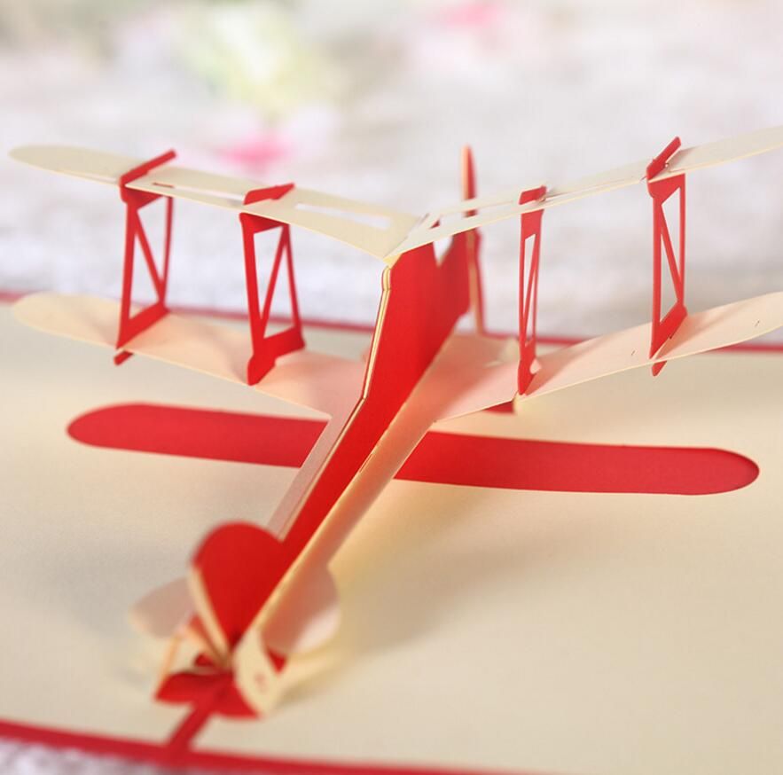 Wholesale And Retail Aircraft Handmade Kirigami Origami 3d Pop Up Greeting Cards Invitation Card For Wedding Christmas Birthday Party Gift From Goodquality610 22 91 Dhgate Com