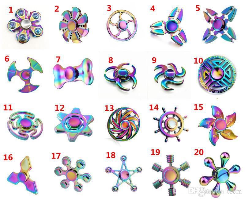 35 Types Fid Spinner Metal Rainbow Spinners EDC Tri Spinner Hand