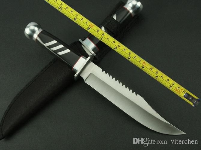 New Wood Handle Sharp Survival Bowie Hunting Fixed Blade Knife ...