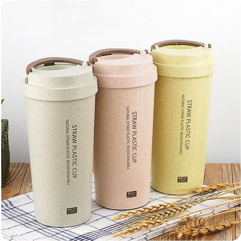 500ml straw plastic cup