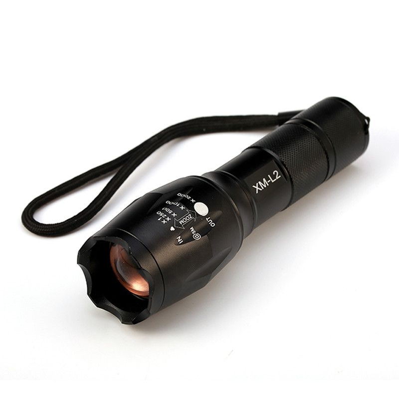 LED flashlight Tactical Flashlight 8000 Lumens CREE XM-L2 Zoomable 5 Modes aluminum Lanterna LED Torch Flashlights For Camping