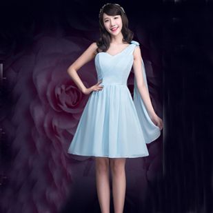 baby blue semi formal dress