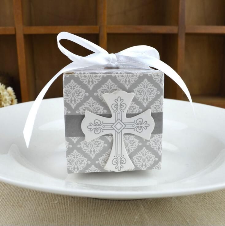 Cross Wedding Favor Box Christmas Birthday Party Gift Boxes Candy Boxes
