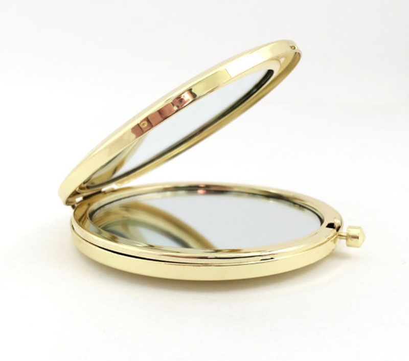 Projete seu próprio espelho de ouro espelho compacto personalizado espelhos personalizados bolsa de bolsa de bolso DHL frete grátis