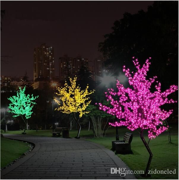 New Luz De Led Cherry Blossom Tree Light Luminaria 1 5m 8m New Luz De Led Cherry Blossom Tree Light Luminaria 1 5m 8m Lamp Landscape Outdoor Lighting For Wedding Deco Uk 2019 From Chricyhome