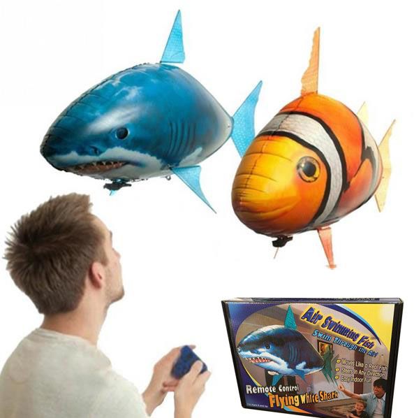 2020 Remote Toys Flying Fish Air Swimmers Shark Remote Control Fishing
