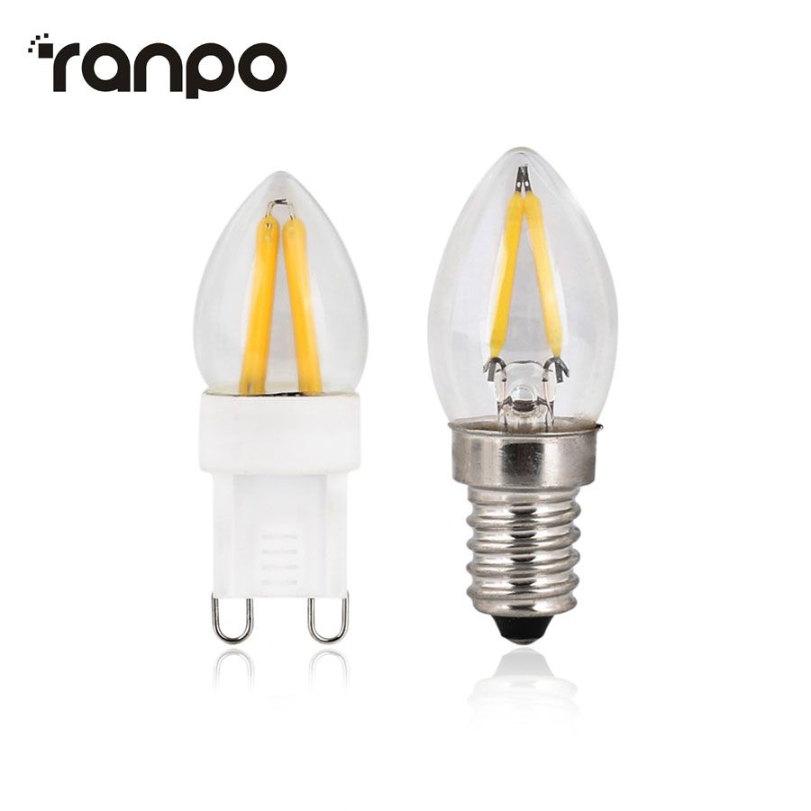 Whole Retro G9 E14 2w C7 Led Bulbs Candle Light Filament Edison Whole Retro G9 E14 2w C7 Led Bulbs Candle Light Filament Edison Lamp 360 Beam Angle Chandelier Lights Replace Halogen Lamps Mr16