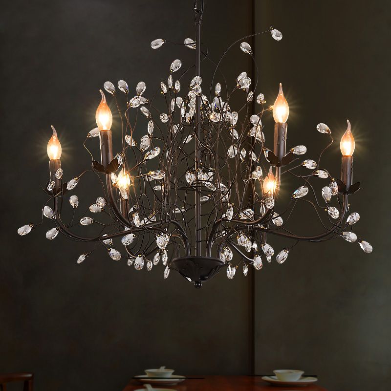 Modern Crystal Chandeliers American Industrial Retro Vintage Modern Crystal Chandeliers American Industrial Retro Vintage Chandelier Light Fixture Hanging Pendant Lamps Home Indoor Lighting Droplight Outdoor