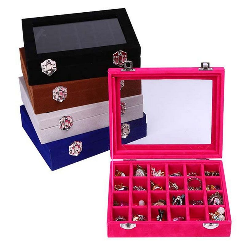 Compre Caja De Almacenamiento Del Pendiente Del Tenedor De La Bandeja