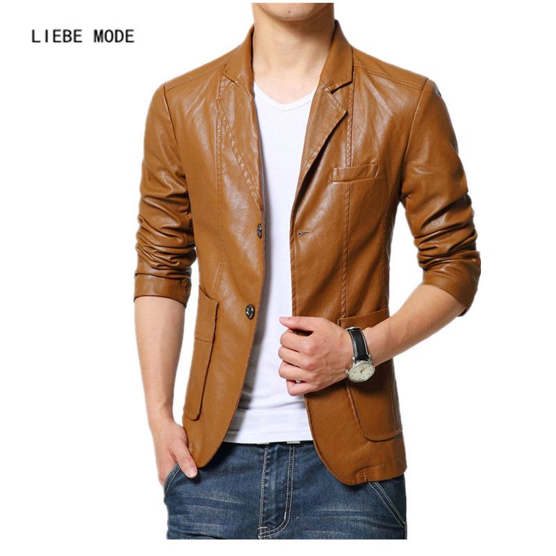 2018 Whole Brand Male Leather Jacket Men Brown Black Plus 2018 Whole Brand Male Leather Jacket Men Brown Black Plus Size 6xl 7xl Mens Pu Coats Trend Slim Fit Motorcycle Suede Blazer From Keviny