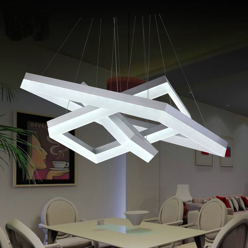 Ree New Design Led Chandeliers Contemporary Hanging Ree New Design Led Chandeliers Contemporary Hanging Lamp For Living Room Acrylic Rectangle Chandelier Kroonluchter Modern Pendant Light