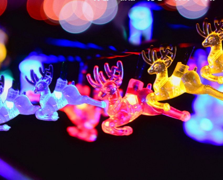 Reindeer Solar Fairy String Lights Ip65 20ft 30 Led Waterproof Reindeer Solar Fairy String Lights Ip65 20ft 30 Led Waterproof Powered Outdoor For Garden Patio Yard