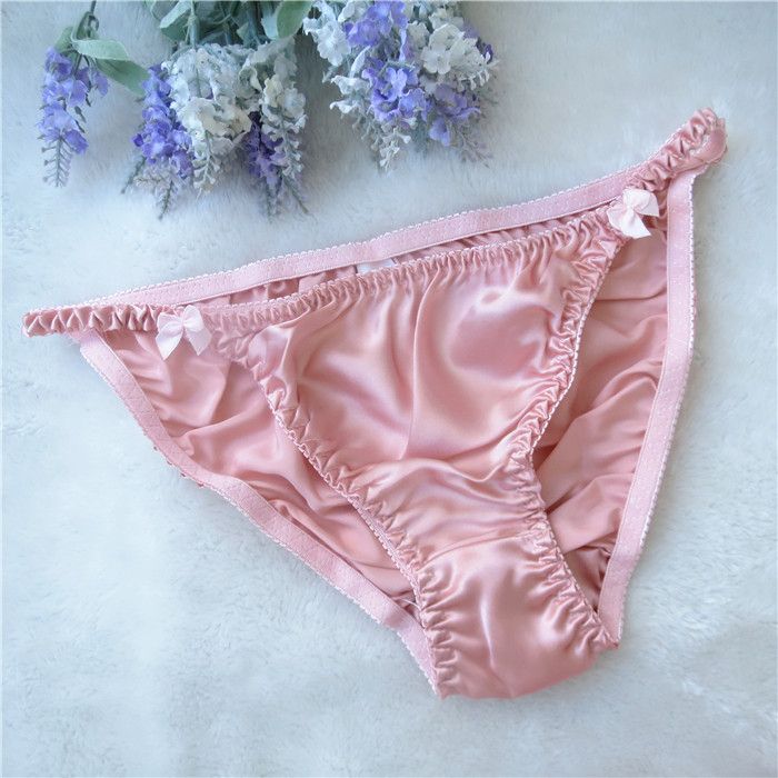 2021 100% Silk Womens Lady String Bikinis Panties Size:S M L XL XXL 26 ...