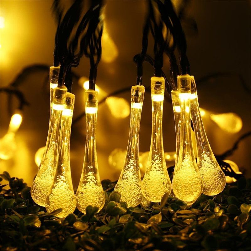 Light 20led Led Rgb Solar Strings Energy Bubble Rain Light 20led Led Rgb Solar Strings Energy Bubble Rain Ball Lamp Xmas Wedding Party Holiday Decor Lamps Outdoor Globe