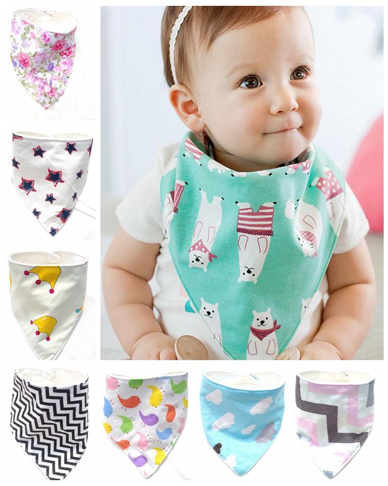 2021 Baby Triangle Bib Burp Cloths 100 Cotton Chevron Bandana Bibs Infant Saliva Bavoir Towel
