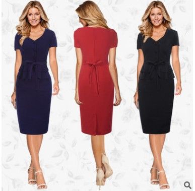 Peplum Ruffle Dress