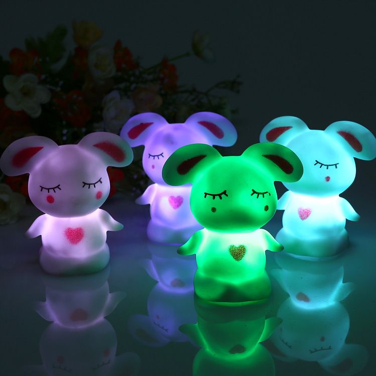 2020 Change Led Small Night Novelty Light Colorful Animal Lovely Nightlight Cute Small LED Night