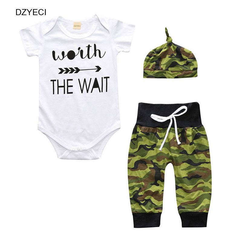 2019 Baby Boy Kid Camouflage Set Clothes Summer Newborn Short Sleeve ...