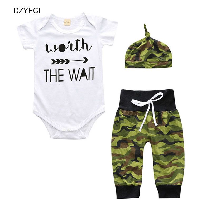 2019 Baby Boy Kid Camouflage Set Clothes Summer Newborn Short Sleeve