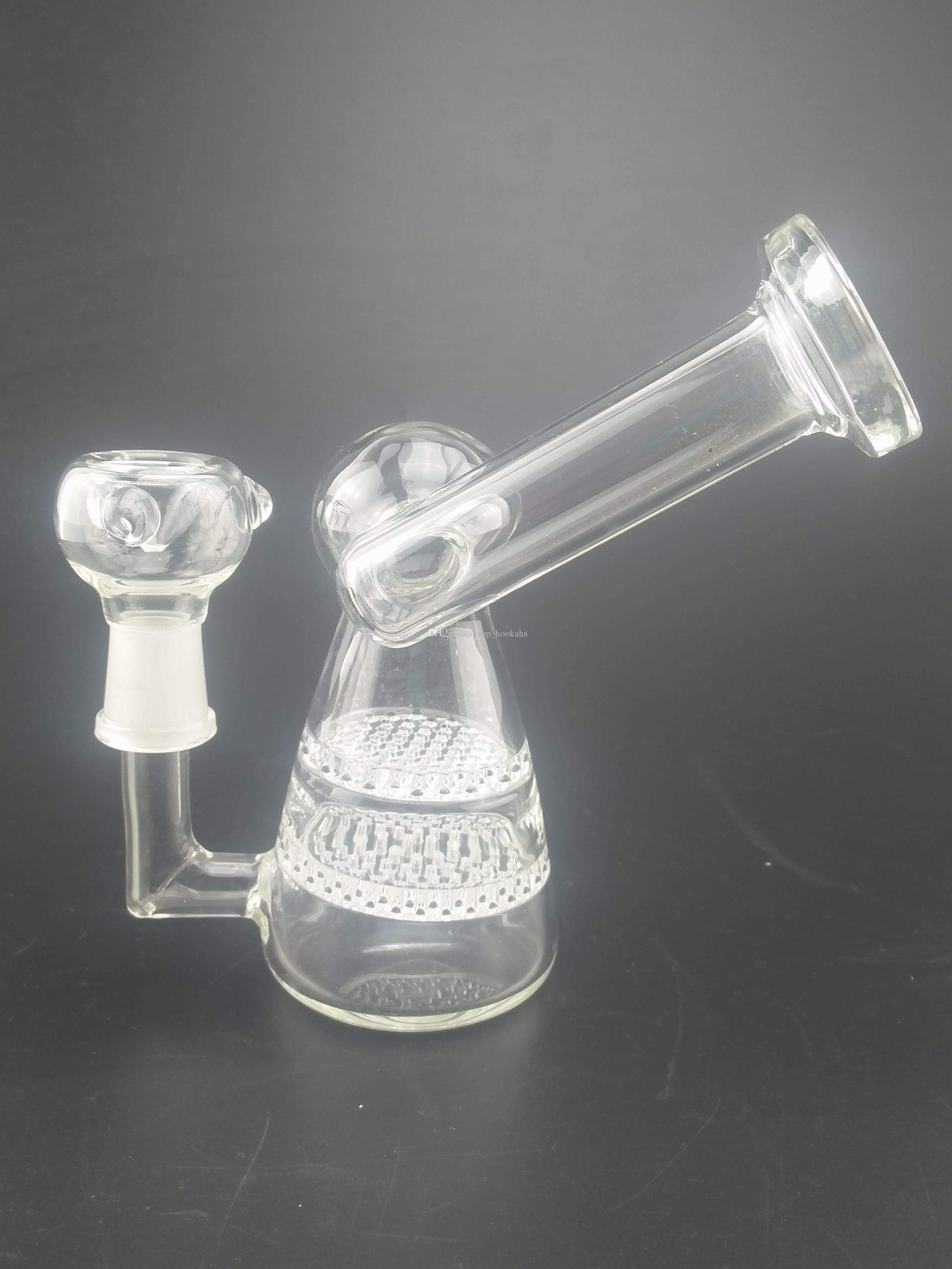 2020 2017 New Mini Glass Water Pipes With Double Perc 5 Inch
