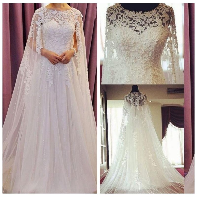 Discount 2019 Bohemian  Lace A Line Wedding  Dresses  Scoop 