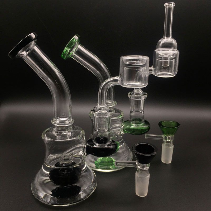 2021 Mini Glass Bongs Oil Rigs With Quartz Thermal Banger Nail Glass