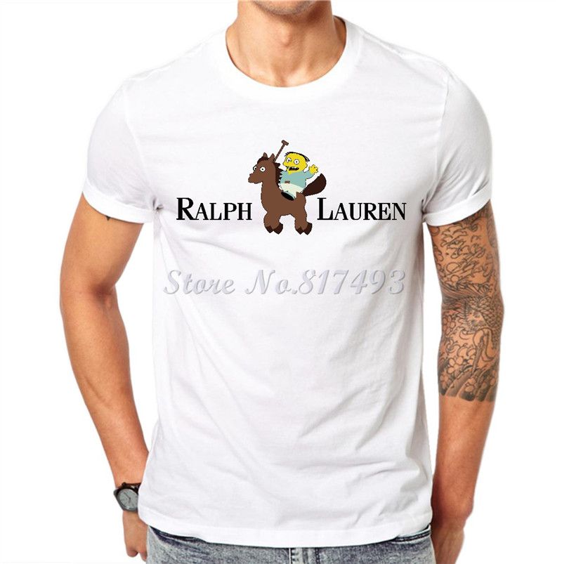 Wholesale New Funny Men\u0027S T Shirt 2017 Ralph Wiggum Lauren Cotton Male Tshirt White Short Sleeve Tops Hipster Tees Clothing Jab01 Short Sleeve Shirt Novelty ...