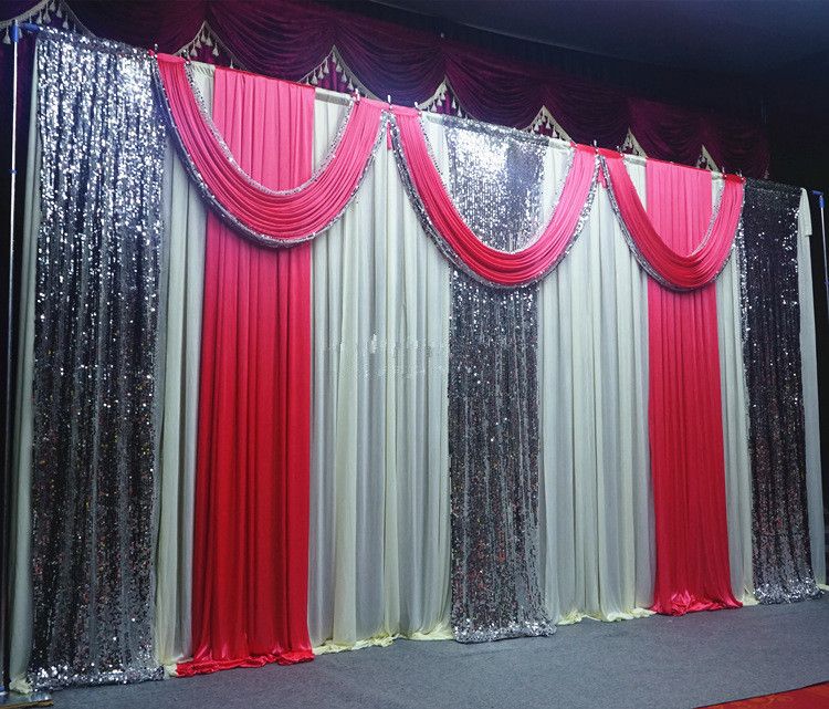 Pink Paillette Wedding Party Backdrop Curtain Swag D Pink Paillette Wedding Party Backdrop Curtain Swag D Decoration 10ft 20ft Birthday Anniversay Decor Photo Curtains Decorations