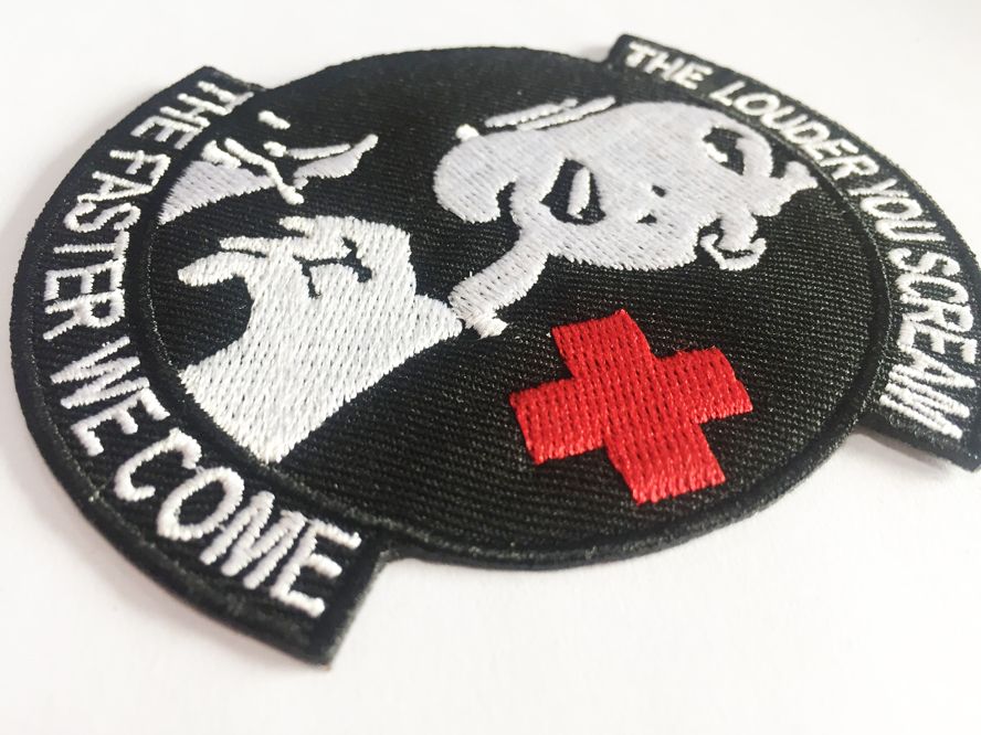 Toppa Tattica PVC Morbida 'Louder You Scream Faster We Come' - 6 X 7,5 Cm - Militare, Medical