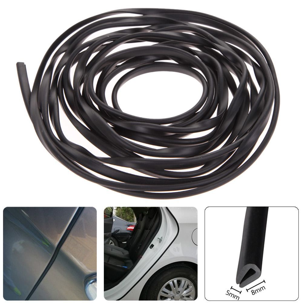 2021 6M Black Universal Molding Trim Strip Car Door Edge Guard Molding