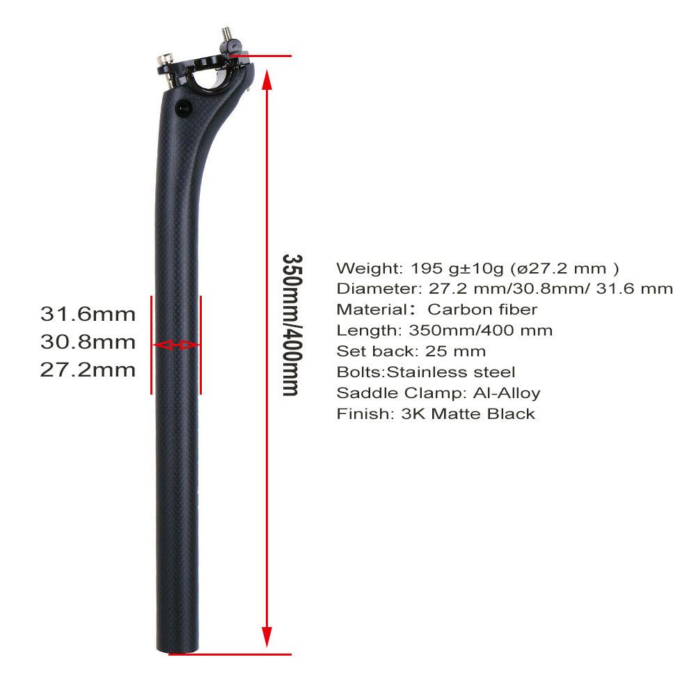 2019 Bike Carbon Fiber Bicycle Seatpost MTB Road Bike Parts Superlight