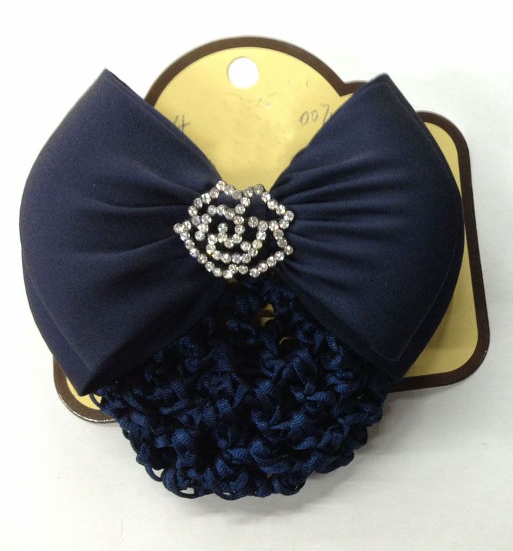 2019 Hair Bun Net & Matching Diamante Bow