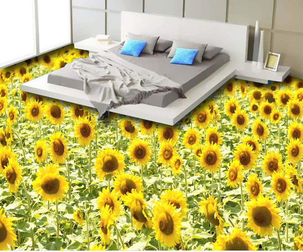 Custom Any Size 3d Beautiful Sunflower Floor Tiles Custom Any Size 3d Beautiful Sunflower Floor Tiles Wallpaper For Bathroom Waterproof Free Screensaver Screensavers And