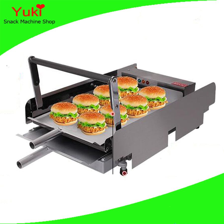 Commercial Double Layers Hamburger Grill Machine Steamed Hamburger